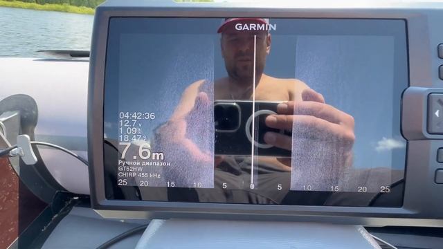 Garmin Vivid 9 как видит рыбу?#рыбалка #лодкипвх #эхолот