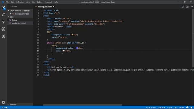 CSS3 17 - CSS3 media query based on screen size and device- orientation for desktop, tablet, phones смотреть онлайн