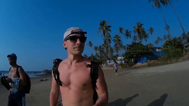 Индия, Гоа. #10 - пляж Вагатор и лицо Шивы (Vagator beach, Shiva's face) смотреть онлайн