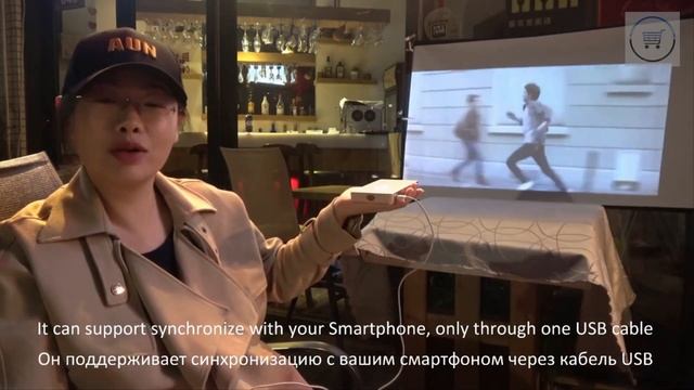 AUN Android 7.1 Projector D5S, Built-in WIFI, Bluetooth, 4500mAH Battery.(link in description) смотреть онлайн