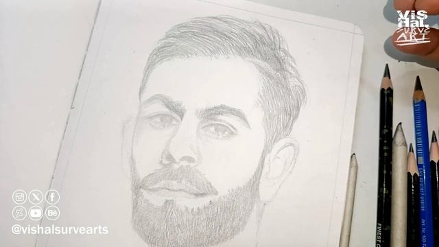 Virat Kohli | Sketching the Chase Master | Timelapse video смотреть онлайн