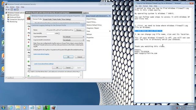 How to Find Windows Firewall Log File on Windows 7? смотреть онлайн