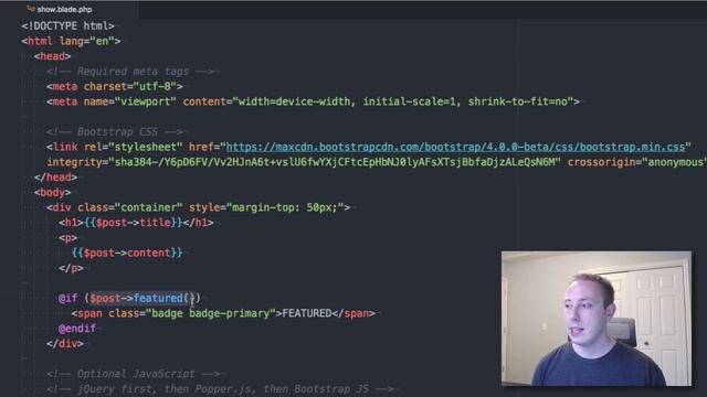 Custom Blade Directives (11/14) - Laravel 5.5 New Features смотреть онлайн