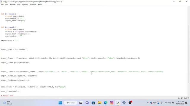 How to create a Calculator in python using tkinter смотреть онлайн