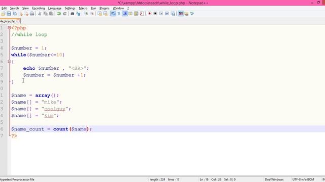 Chapter 9 PHP While Loop смотреть онлайн
