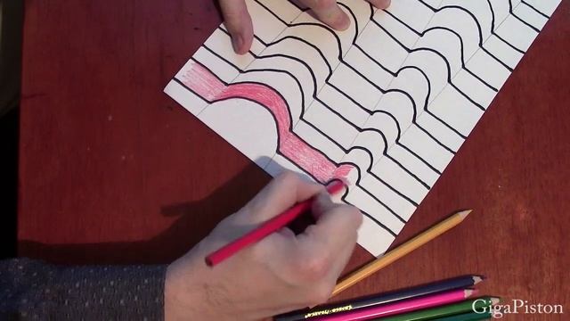 как нарисовать 3d рисунок на бумаге карандашом. Супер способ!!! смотреть онлайн