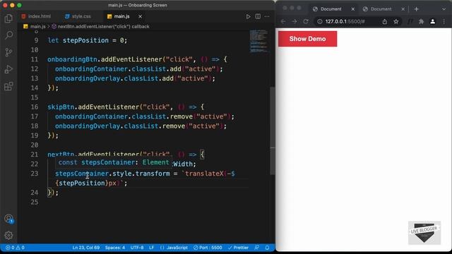 How To Design An Onboarding Screen Using HTML, CSS & JavaScript - Part 3 смотреть онлайн