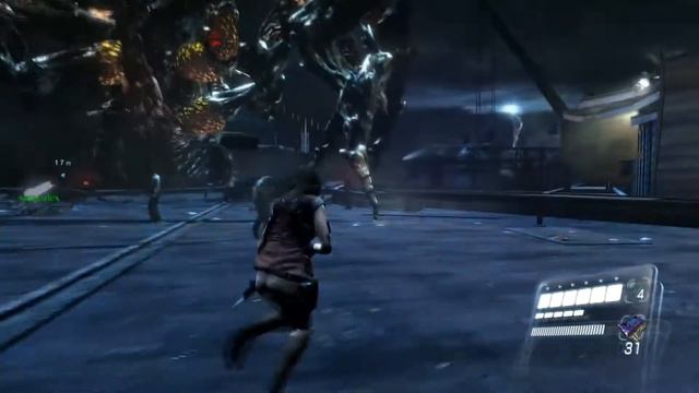 Resident Evil 6 Co-oP Глава 5-5 Башня Квад - крыша (Кошмар)