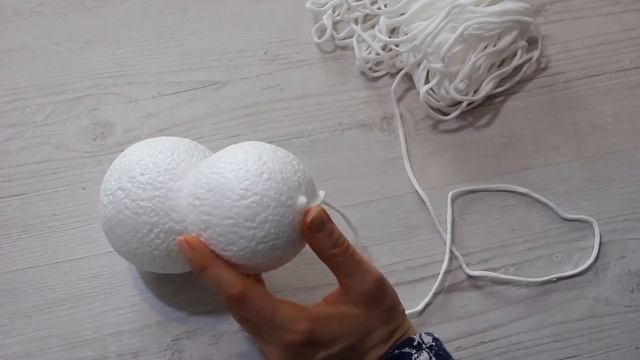 НОВОГОДНИЕ ПОДЕЛКИ. ИЗ ВЕРЕВКИ БЕЛЬЕВОЙ, ШНУРА. Зимние поделки своими руками. Christmas crafts. смотреть онлайн