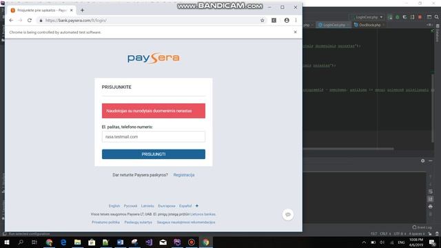 Automated test using CodeCeption, PHP, PHP Storm смотреть онлайн
