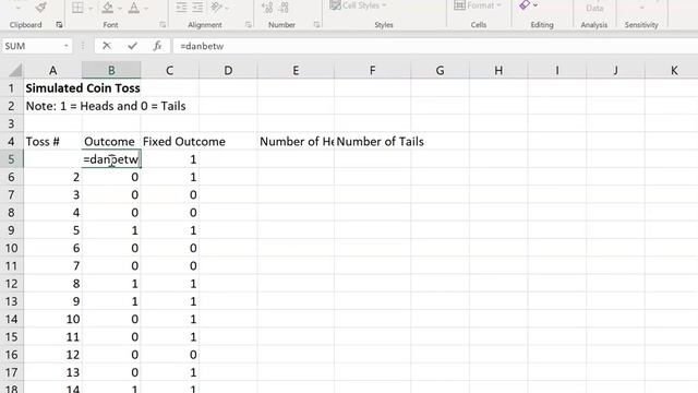 Simulating Coin Toss in Excel смотреть онлайн