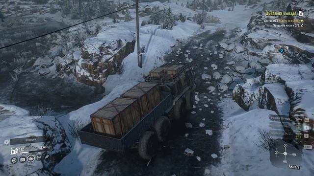 SnowRunner - Прохождение дополнительной миссии ( Обвал на выезде ) Season 4: New Frontiers Амур смотреть онлайн