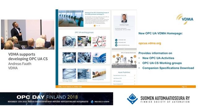 VDMA supports  the machinery industry developing OPC UA Companion Specifications, смотреть онлайн