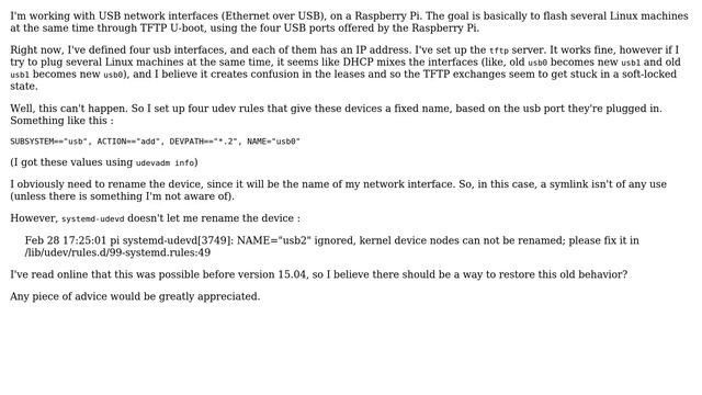 Change kernel device node in Ubuntu 16.04 (static usb interface name based on the port it's... смотреть онлайн