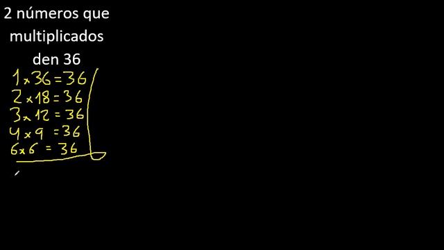 2 Numeros Que Multiplicados Den 36 , Dos Numeros Cuyo Producto Es