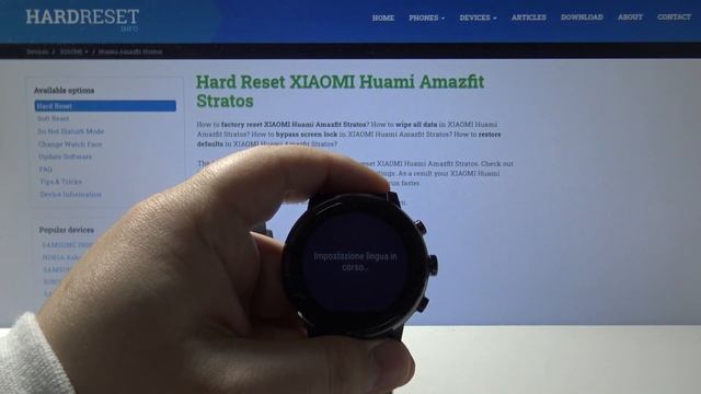 How To Change Language In XIAOMI Huami Amazfit Stratos – Language Settings