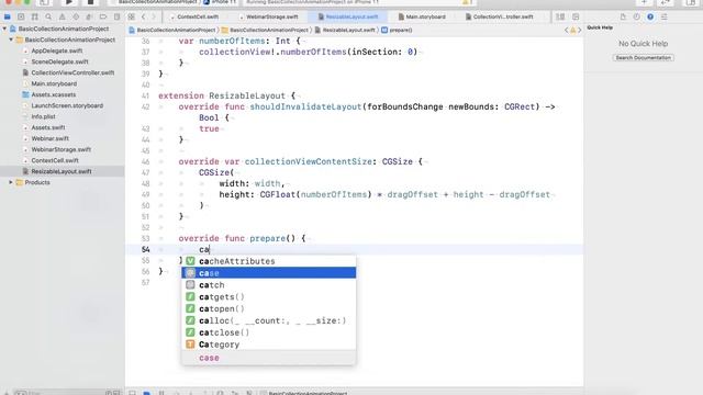 Продвинутая работа с анимациями в collectionView смотреть онлайн