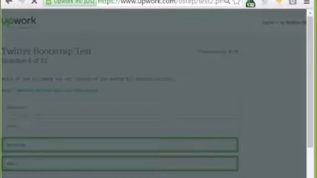 Twitter Bootstrap Test -TOP 10% 20% Upwork Test Answers смотреть онлайн