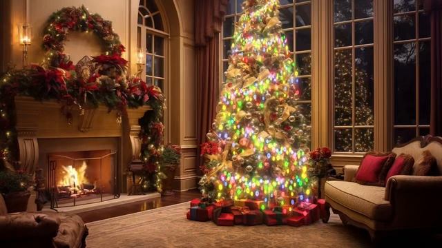Relaxing Christmas Classic Music Cozy ? Christmas Music With Fireplace ~ Christmas Jazz Collection смотреть онлайн