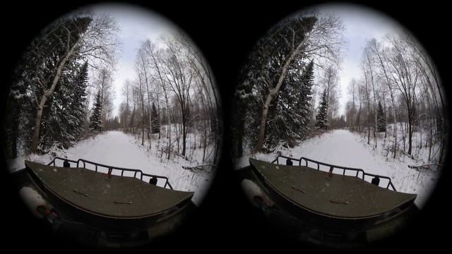 Гусеничный вездеход «Мужик»: Покатушки по первому снегу. VR180° 3D смотреть онлайн