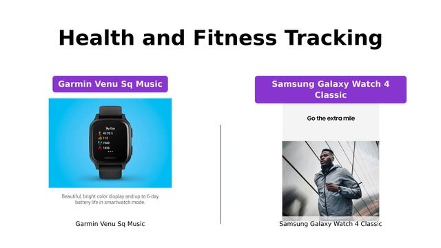 Garmin Venu Sq Music vs Samsung Galaxy Watch 4 Classic смотреть онлайн