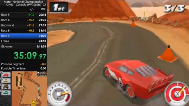 Cars: Mater-National Championship (NDS) Story Mode Speedrun in 1:10:07 [Former World Record] смотреть онлайн