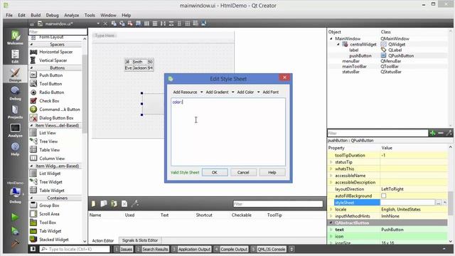 Qt Tutorials For Beginners - Qt Stylesheets and using HTML смотреть онлайн