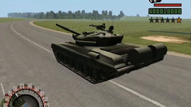 GTA Криминальная Россия | Танк Т-72 против Ford Crown Victoria [P71] car chase scene смотреть онлайн