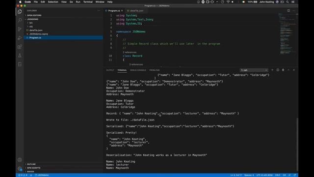CS264 Lesson 04.04 - Working with JSON using C# смотреть онлайн