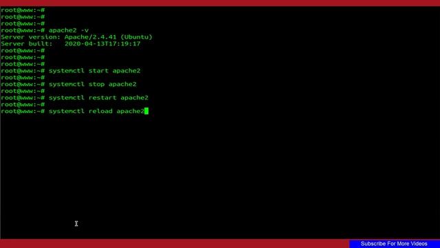 How To Start Stop And Restart Reload Apache2 Web Server On Ubuntu 20.04 смотреть онлайн