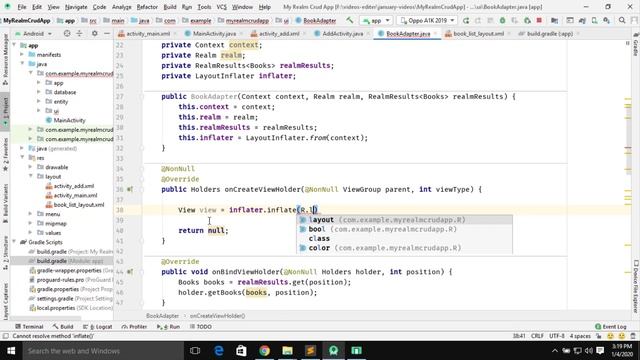 Realm Database Crud App In Android Display Records Part 3 смотреть онлайн