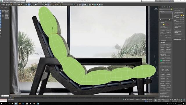 №71. Моделирование кресла " Poliform ipanema ” в 3d max и marvelous designer. смотреть онлайн