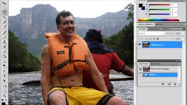 Как поменять фон в Фотошопе - быстро меняем фон в Фотошопе. смотреть онлайн