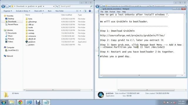 How to install grub2 in windows смотреть онлайн