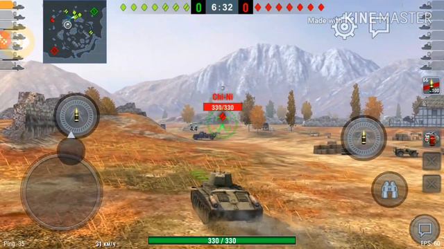 Играю в World of Tanks Blitz. На телефоне. смотреть онлайн