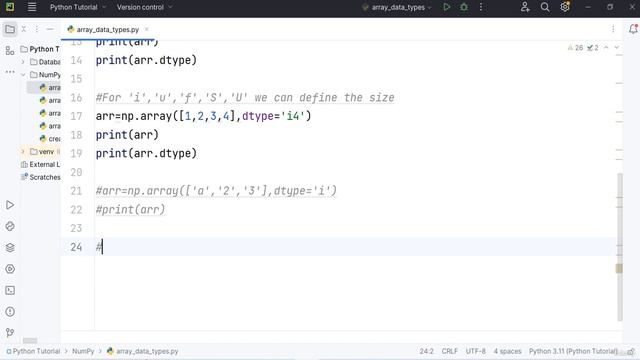 Day 38 - 53 - Data Types in NumPy checking the data type of an array смотреть онлайн