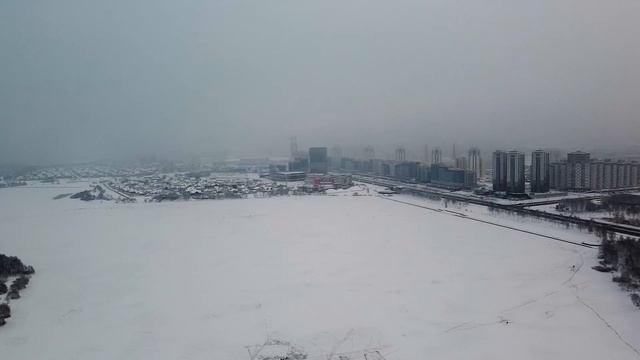 Зимний Минск с дрона. Дрозды и Лебяжий смотреть онлайн