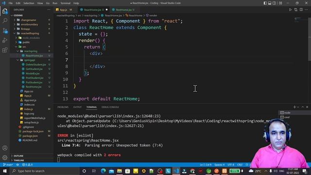 React Project -1.1 | React Home Page Desiging for Spring Boot| Full Stack | Dr Vipin Classes смотреть онлайн