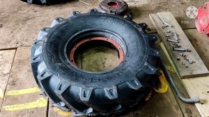 УСТАНАВЛИВАЕМ 7*12 ШИНЫ ДЛЯ МОТОБЛОКА МТЗ БЕЛАРУС, Белшина на Ozka GTK