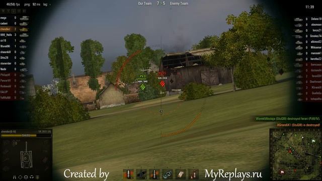 WOT: Westfeld - VK 3601 (H) - 4 frags смотреть онлайн