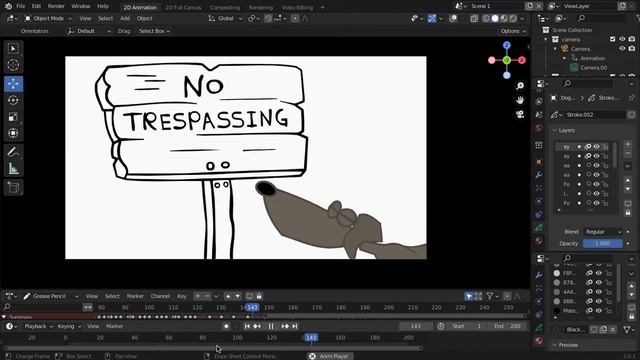 Blender Grease Pencil - Make a 2D animated short film "Hey, That's my Food" Part 7 смотреть онлайн