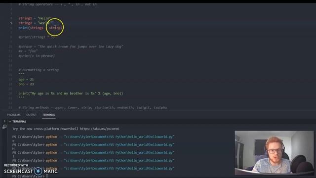 Python - String Basics. Coding and Computer Science Tutor Tyler | Telios Tutors смотреть онлайн