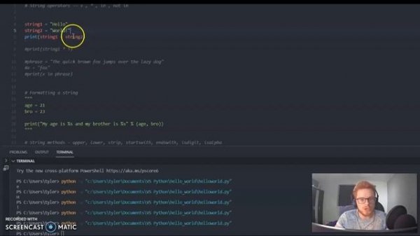 Python - String Basics. Coding and Computer Science Tutor Tyler | Telios Tutors