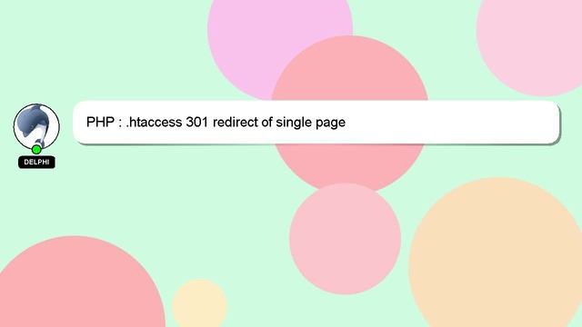 PHP : .htaccess 301 redirect of single page смотреть онлайн