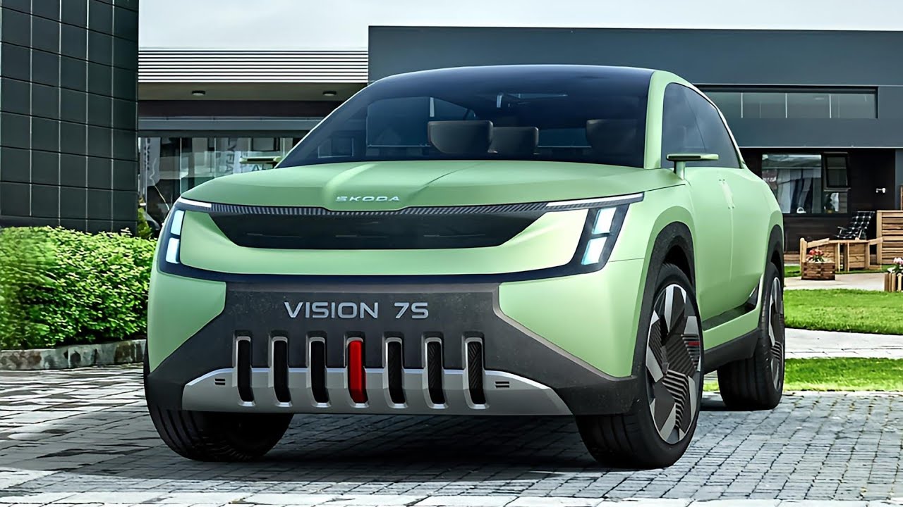 Новый SKODA Vision 7S   Показывает, как будут выглядеть будущие модели Skoda, и новый логотип Skoda