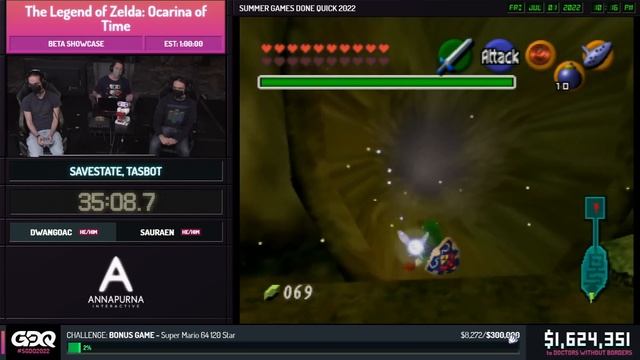 Ocarina of Time TAS by dwangoAC, TASBot, Savestate, Sauraen in 53:05 - Summer Games Done Quick 2022 смотреть онлайн