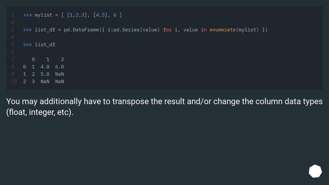 Creating dataframe from a dictionary where entries have different lengths смотреть онлайн