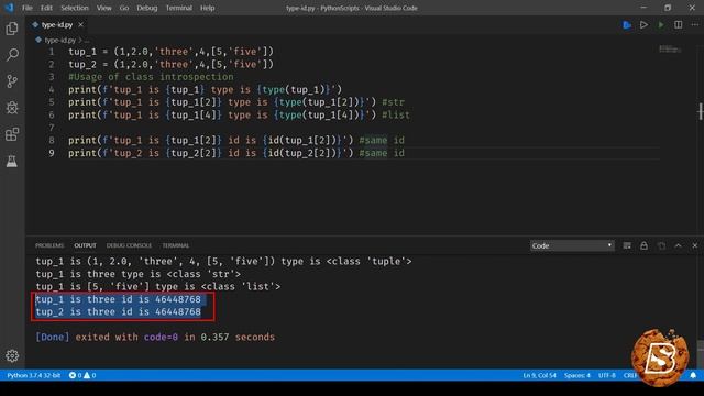 18. Python Essentials: Type and ID Exploration: Understanding Item Types and IDs in Tuples and List смотреть онлайн