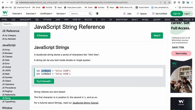 Introduction to Strings | JavaScript Tutorial in Hindi смотреть онлайн