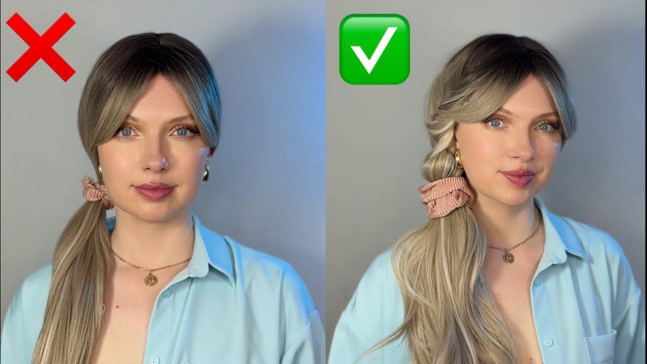 Отличный способ сделать красивый объемный хвост на бок! смотреть онлайн